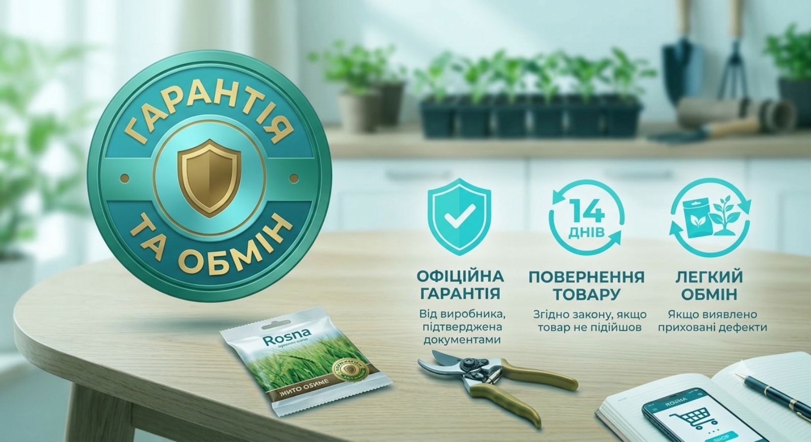 Гарантія та повернення
